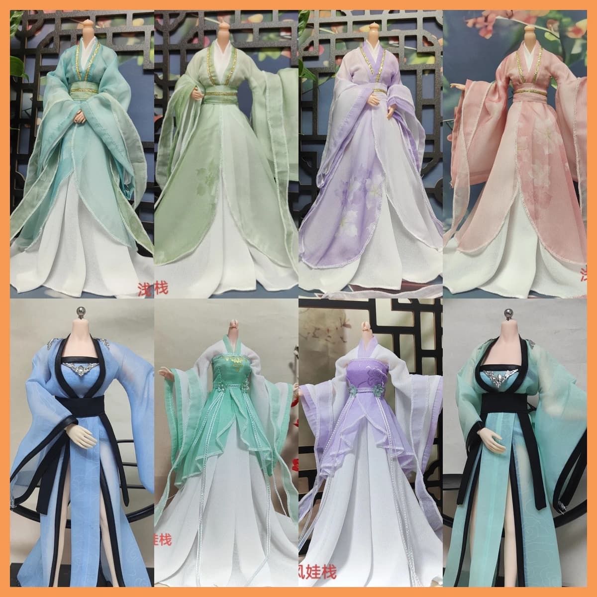 1/6 Bilancia Dolce Stile Antico Abito Senza Spalline Elegante A Maniche Larghe Stile Lungo Intrattenimento Musiche E Canzoni Per 12 pollici tbl Bjd Action Figure Modello Del Corpo