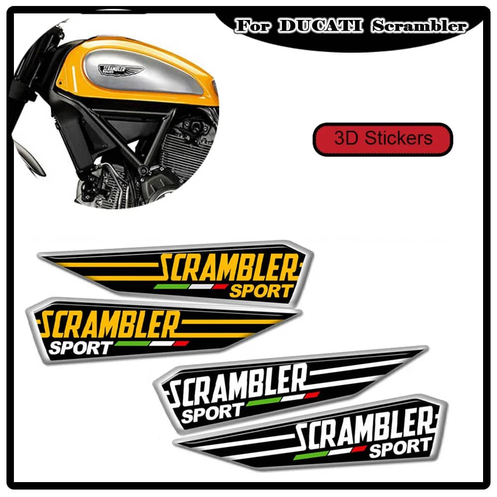 For DUCATI Scrambler Tank Pad Stickers Decal Emblem Badge Logo Protector Fairing Motorcycle Accessories 2015 2016 2019 2020