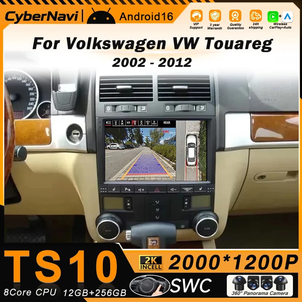 Autoradio Android for Volkswagen VW Touareg 2002 - 2012 Multimedia 2din GPS DVD Navigation Monitor Video Screen WIFI