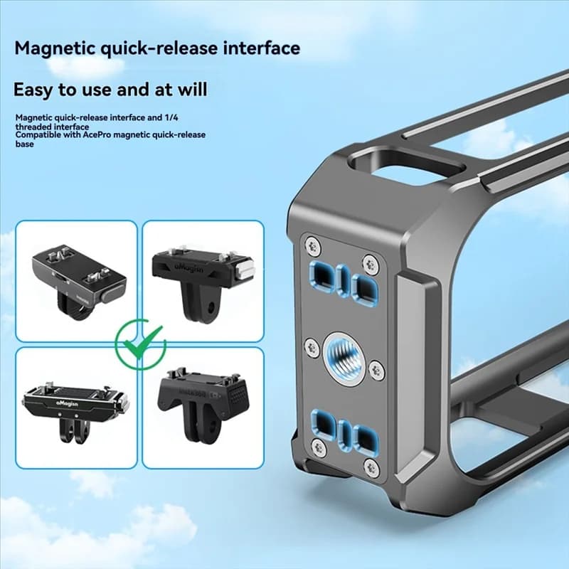 A33T-Per Insta360 X5 Metal Case Cover Frame Protective cage Accessories for action room