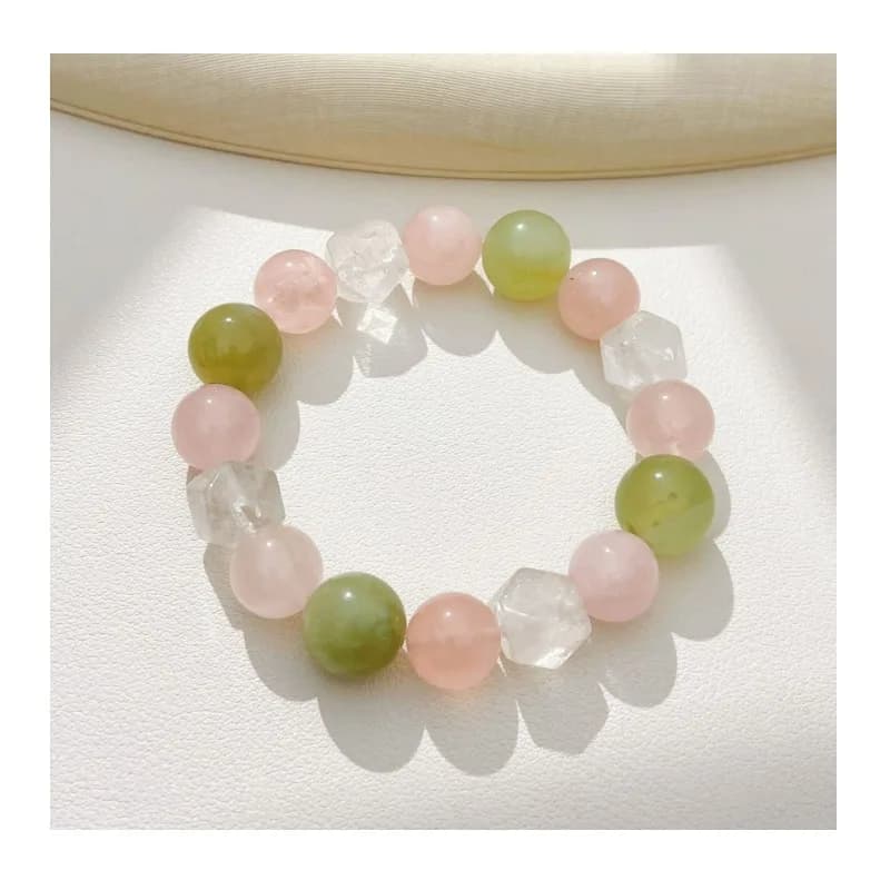 Bracciale in Pietra Naturale di Cristallo Premium, Accessorio Versatile e Raffinato per il Quotidiano
