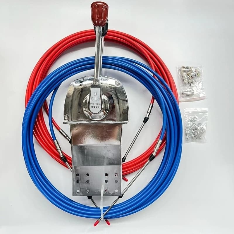Controller per Acceleratore e Cambio di Imbarcazioni, Testa del Comando Marina Giapponese a Doppia Impugnatura, per Controllo Motore e Sterzo a Cavo Push-Pull