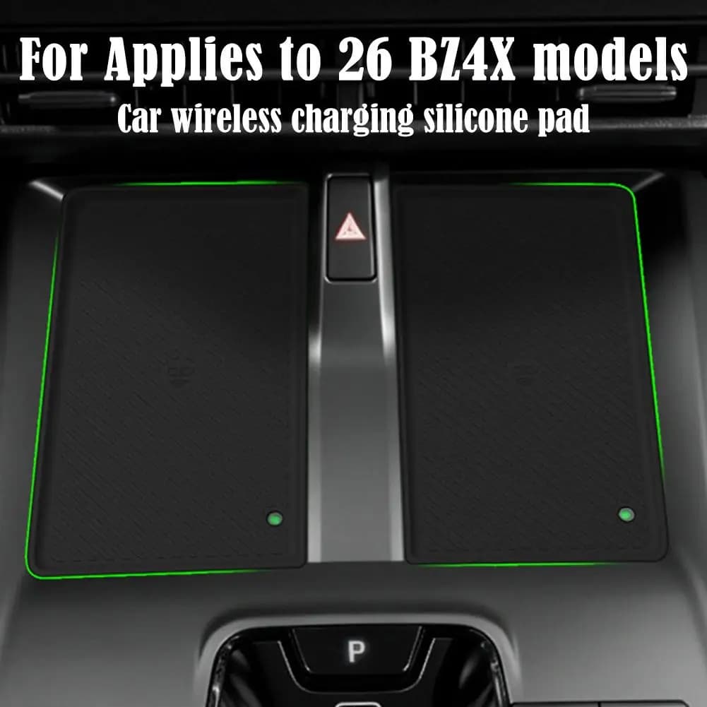 Car Wireless Charging Anti Slip Mat For BZ4X Or BZ 2026 Central Console Silicone Phone Charging Mat Shockproof Dustproof Tray