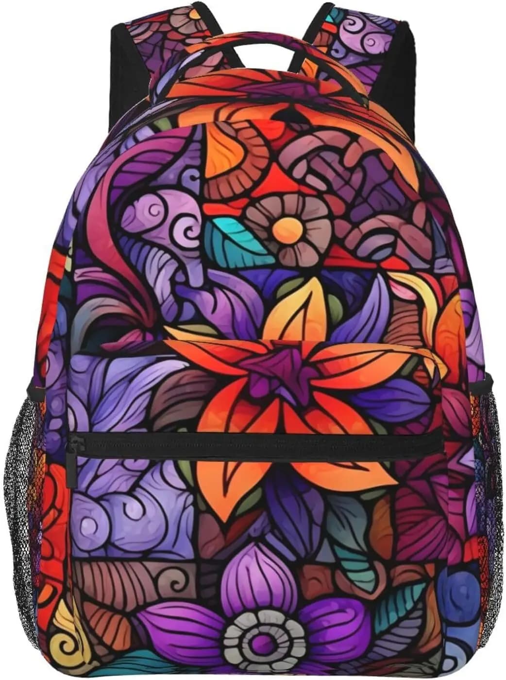 Zaino per laptop leggero in stile tribale Art Flower Zaino casual da viaggio multiuso leggero Zaini universitari unisex per