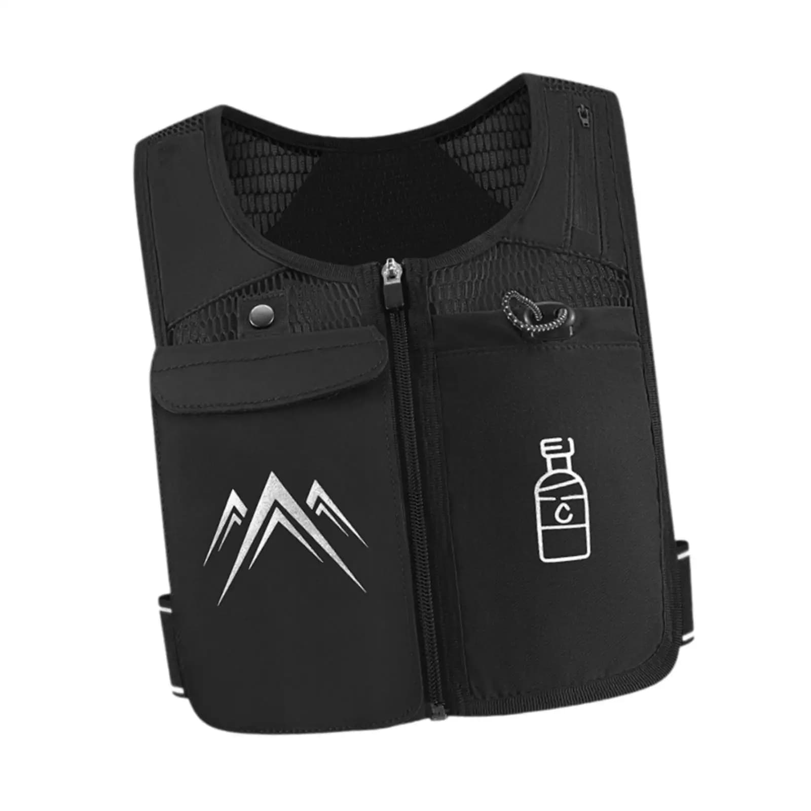 Gilet Idratazione Riflettente Regolabile Portatile Traspirante Zaino Sportivo per Campeggio Corsa Arrampicata Ciclismo su Sentiero