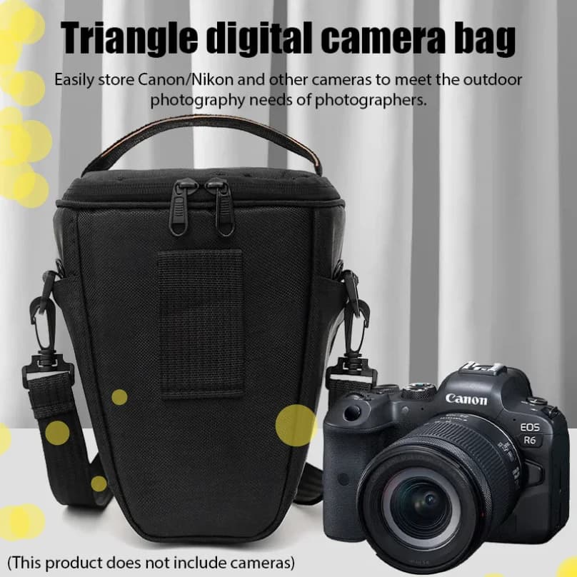Borsa Morbida Impermeabile per Fotocamera, per Canon Nikon Sony, Borsa a Tracolla in Nylon per Fotocamera Digitale