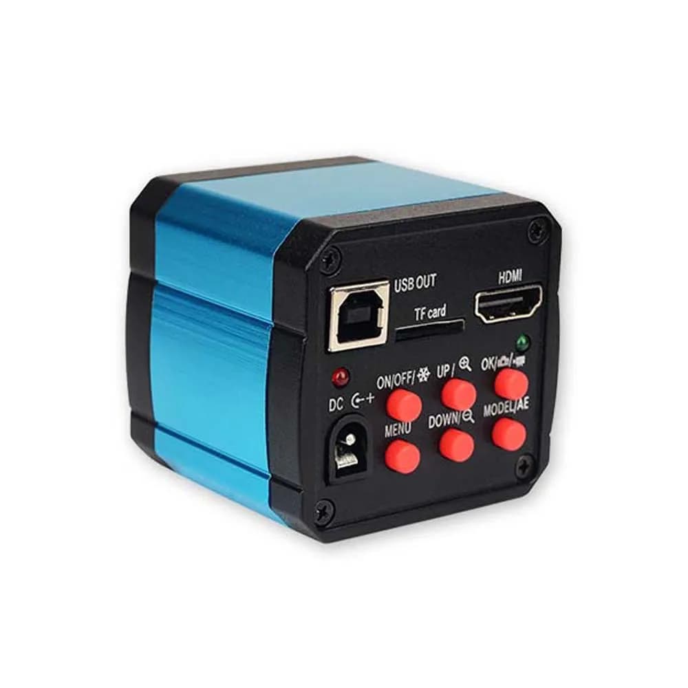 Microscopio Digitale Trinoculare USB/Uscita 14MP HD IP65 con Illuminazione LED, Fotocamera Industriale