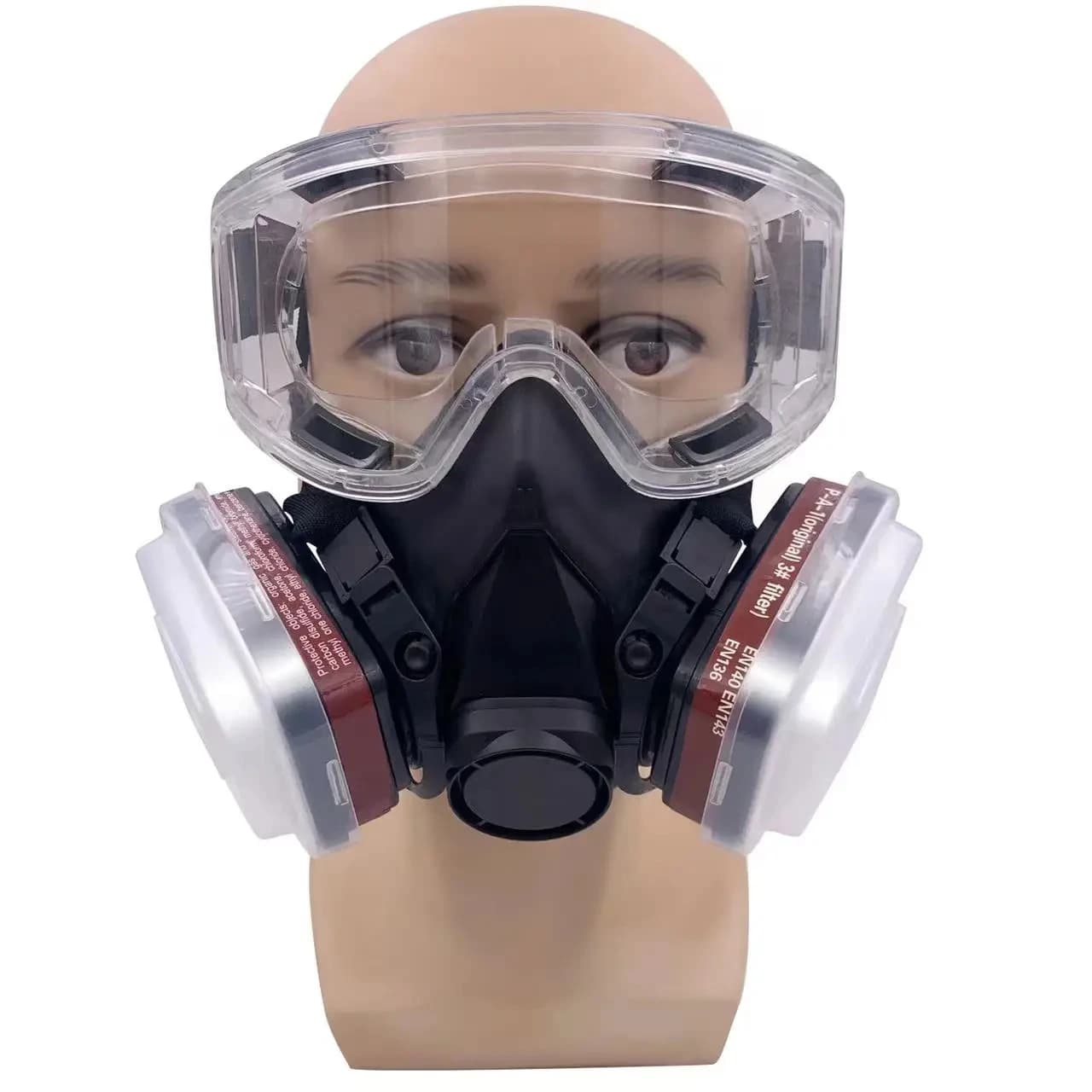 Black 6200 Half Face Chemistry Spray paint against the respirator Gas mask Safety dust mask combined 5N11/6001