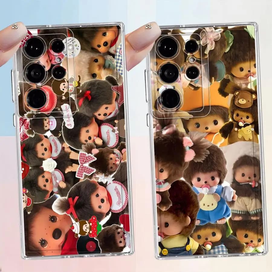 Custodia Carina M-Monchhichi per Samsung Galaxy S26 S24 S22 FE S21 S23 Ultra S25 Edge Note 20 Ultra 10 S20 Plus