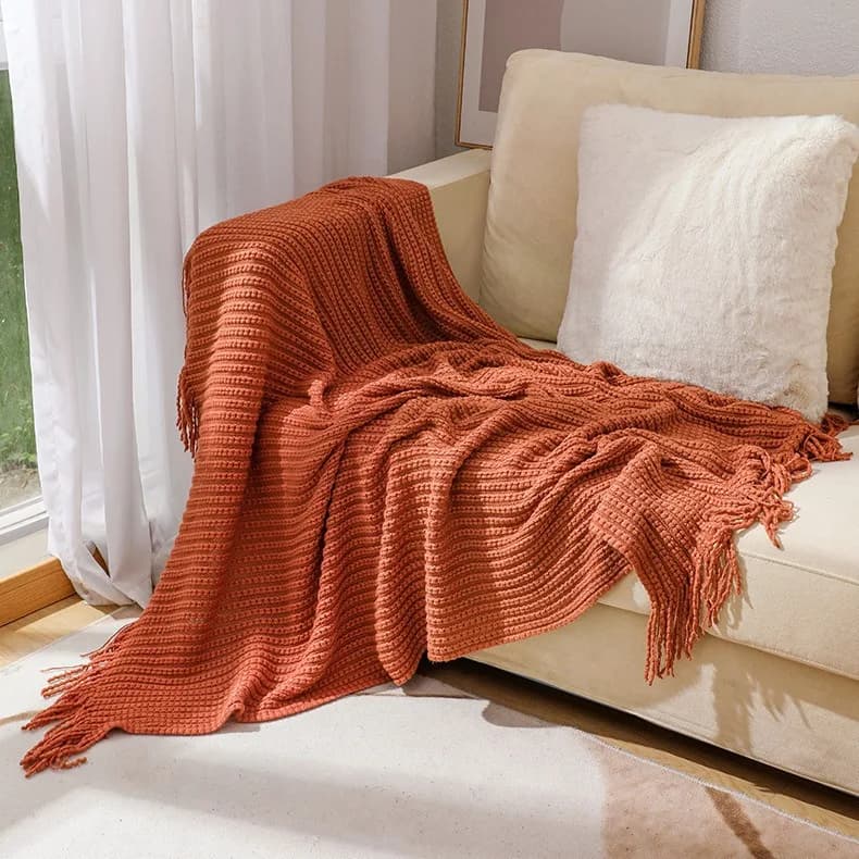 Nuove coperte per il letto Coperta per divano Coperta per ufficio Pisolino Coperte per aria condizionata Coperta lavorata a maglia a fagioli Coperte per pausa pranzo