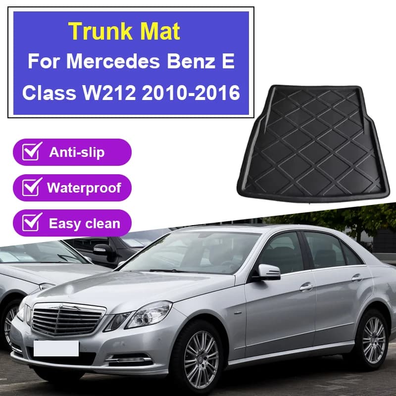 Tappetino per bagagliaio posteriore per auto per Mercedes Benz Classe E W212 2010-2016 Vassoio per bagagli Tappetino impermeabile Spazio Carg Accessori di copertura