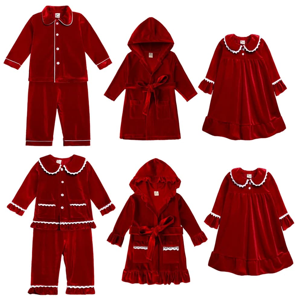 Children Christmas pyjamas Pigiama Nightwear Children's Bath Kids Girl Boy Camera Vestaglia Clothing Showcases Home Nightwear