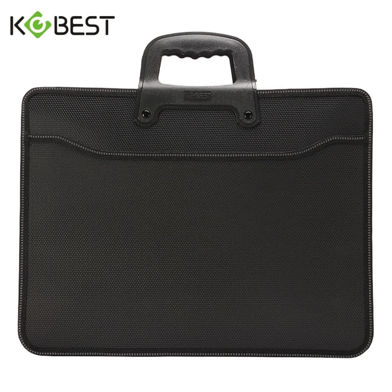 Borsa per laptop A4 di grande capacità Cartella multistrato Valigetta portaoggetti per riunioni Borsa per documenti da ufficio per viaggi d'affari