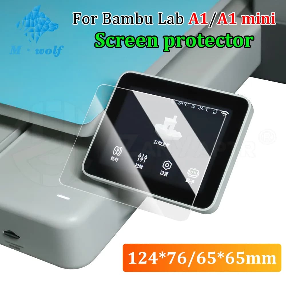 Per Bambu Lab A1/A1 mini Protezione schermo Anti-Graffio Anti-Graffio Anti-Impronte digitali Parti della stampante 3D ad alta definizione senza bolle