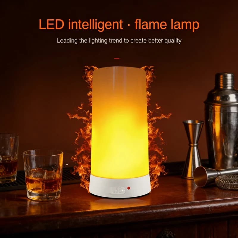 Lampada LED con Effetto Fiamma, Luce Notturna Romantica per Casa, Camera da Letto, Bar, KTV, Feste, Matrimoni, Decorazioni Natalizie e di Capodanno