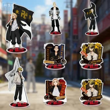HOT Anime Tokyo Revengers Vendita Acrilico Stand Topper Mikey Drake Natale DeskDecor Modello Figura Piatto Regalo Cosplay Piatto Titolare