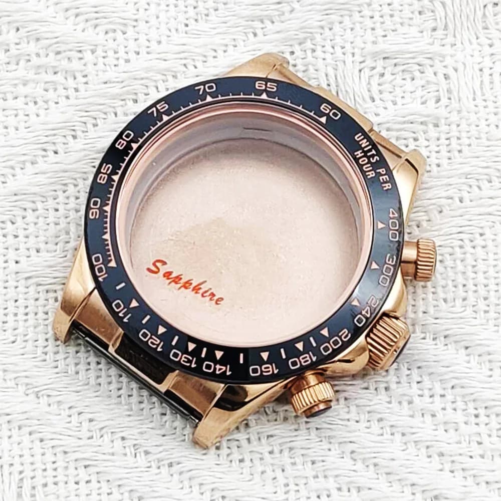 Accessori per orologi Cassa per orologio in acciaio inossidabile da 40 mm Movimento VK63 con vetro zaffiro di primo grana