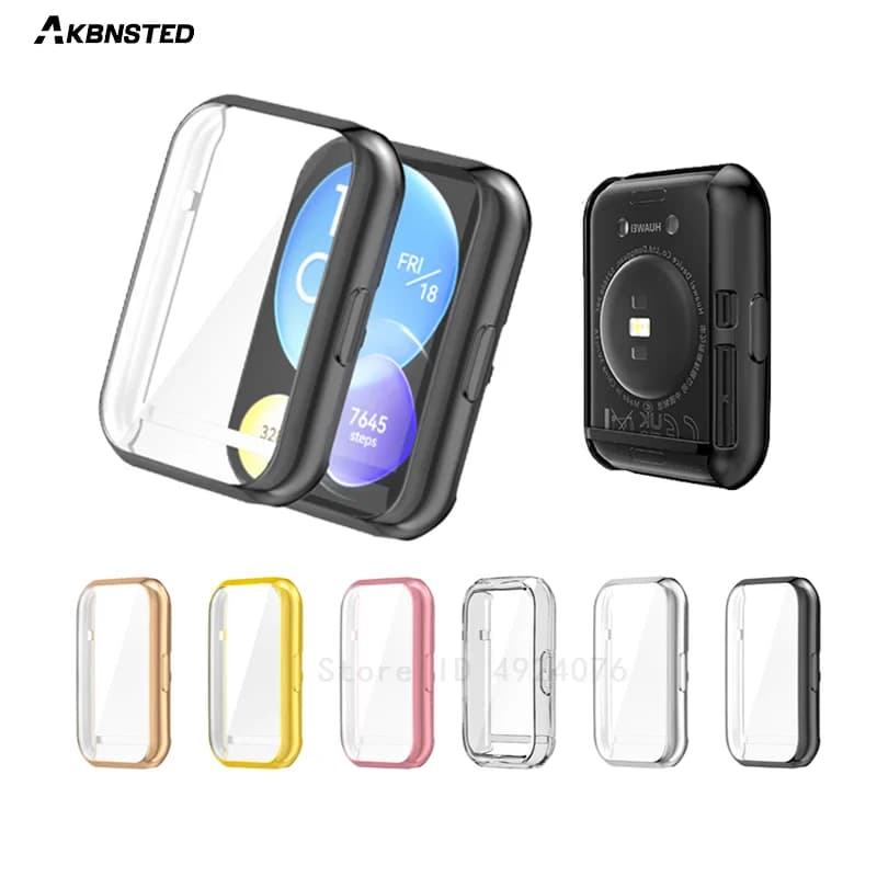 Smart Watch Plated Cover for Huawei Watch Fit 2 TPU Bumper All-Around Protective Case Huawei Fit2 Active Protector Frame Cover
