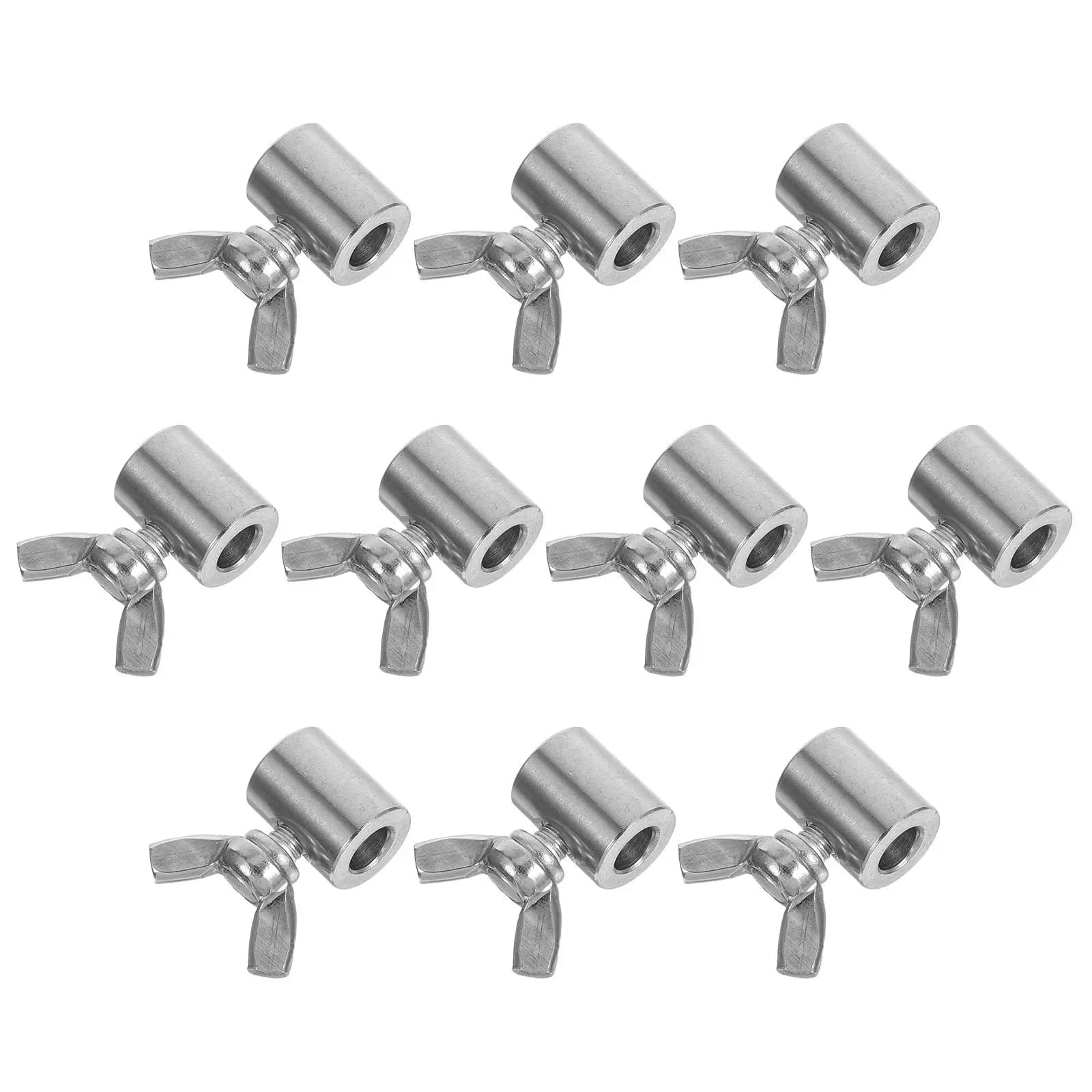 10pcs Wire Rope Clamp 5Mm Stainless Steel Round Hole Fastener For Marine Industrial Lifting Rigging Cable Fixing Clip
