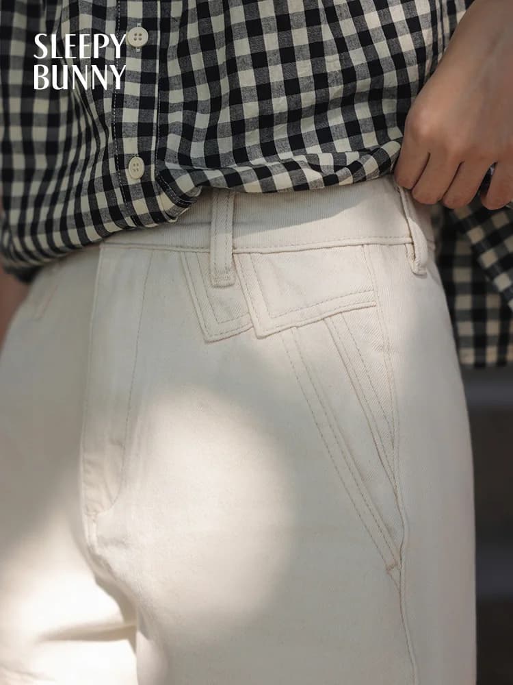 Pantaloncini di jeans a vita alta da donna Pantaloni caldi larghi lavati estivi Pantaloncini di jeans casual a gamba larga per dimagrire e abiti quotidiani