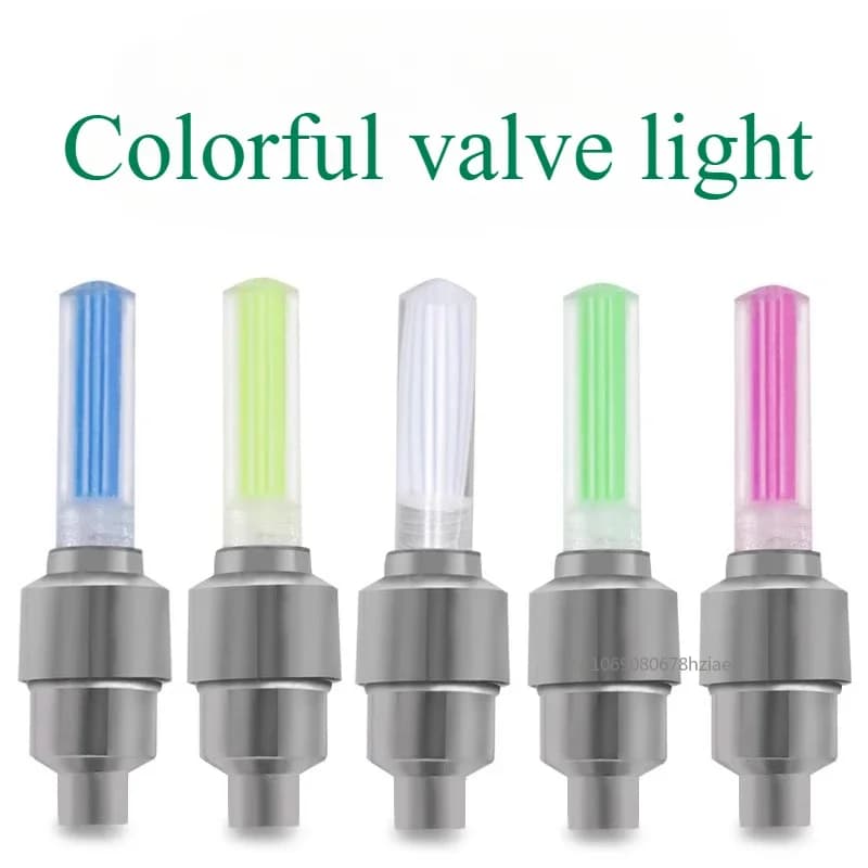 Tappo della valvola della luce a LED Accessori per luci della valvola della bicicletta Tappo della valvola della ruota del pneumatico per la modifica Gadget flash per pneumatici per giro notturno 1pz