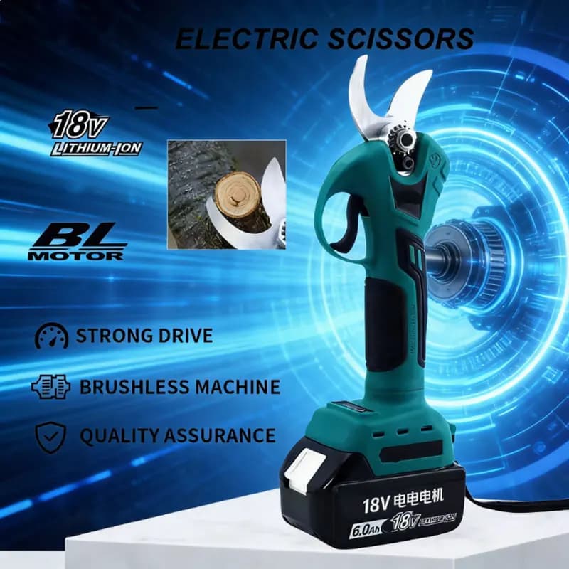 Professional 18V Battery Electric Scissors, Wireless Power Supplies, Garden Tools Compatible with Makita