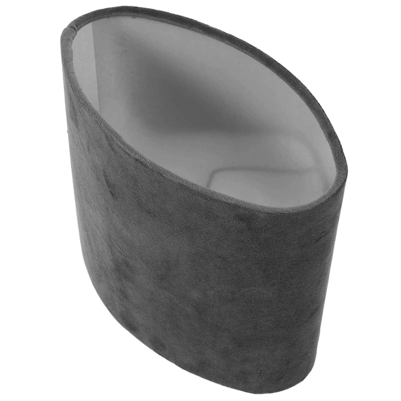 Oval fabric shade compatible with floor and table lamps, easy to install, compact light diffuser, eye protection, modern, for living room.