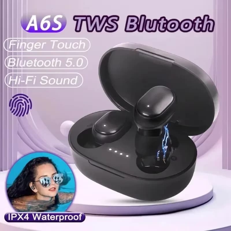 TWS A6S Auricolare Bluetooth Auricolari wireless BT5.0 Cuffie Bluetooth Sport Stereo Fone Auricolari Bluetooth per Xiaomi Huawei