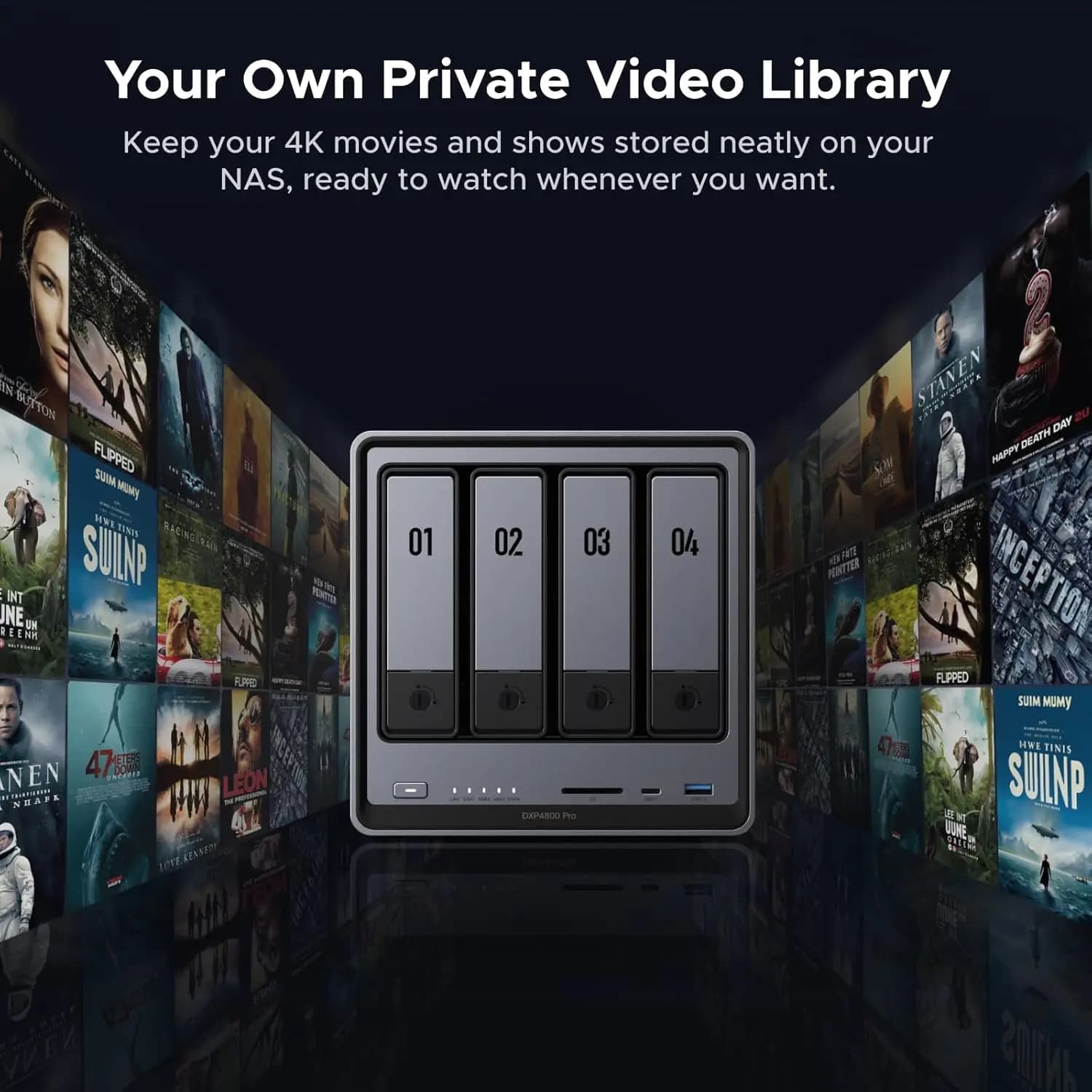 MAF UGREEN NAS DXP4800 Pro NAS Desktop a 4 Bay con CPU i3-1315U 6-Core, 8GB RAM DDR5, 2.5GbE, M.2 NVMe, 4K - Storage di Rete