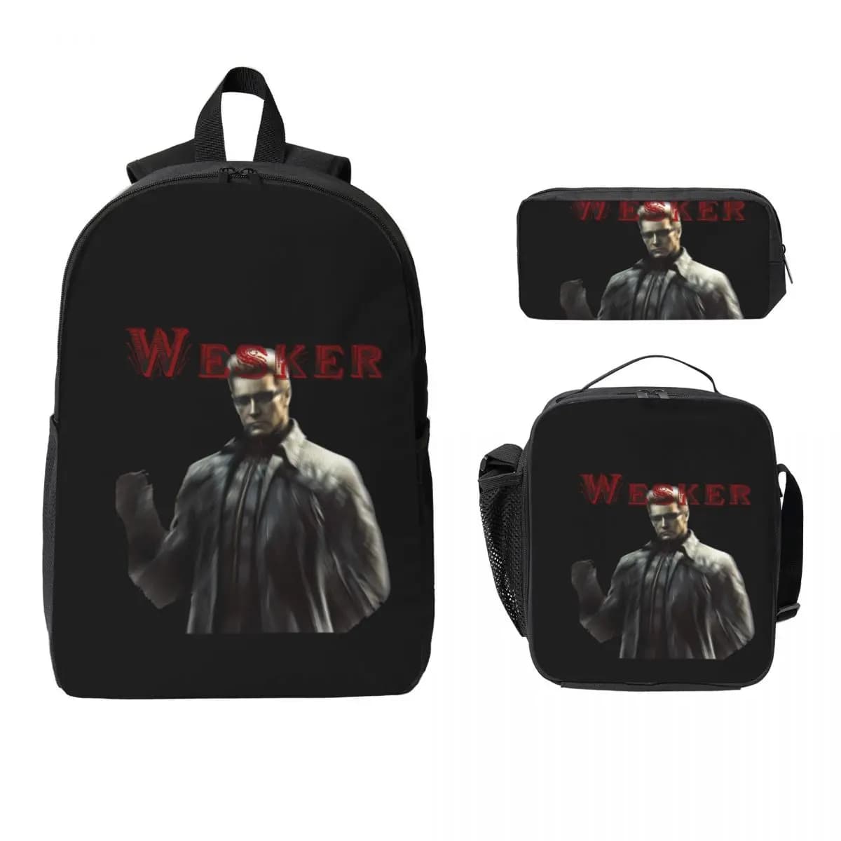Resident Evil Albert Wesker Zaino Studente Ragazzo Ragazza BookBag Borsa da scuola Borsa a tracolla per laptop Borsa da pranzo isolata 3ps Astuccio