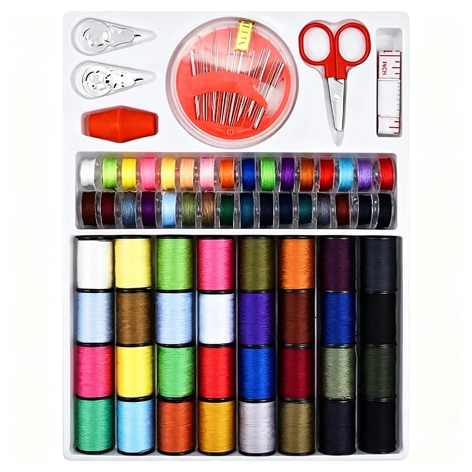 24/64Pcs Bobbins Sewing Kits DIY Handcraft Sewing Supplies for Home Travel Hand Quilting Stitching Embroidery Thread Accessories