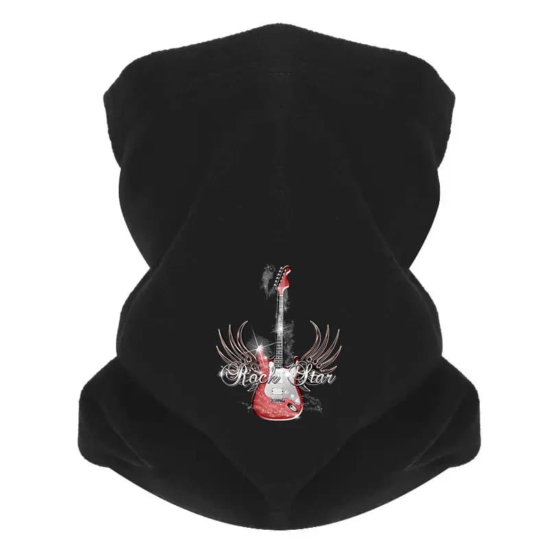 Ali di chitarra, caviglia, stella, design, musica Uomo Sciarpa da esterno Maschera Ghetta per il collo Cappello Berretto da donna Copricapo Antivento Mantieni caldo Inverno Mult