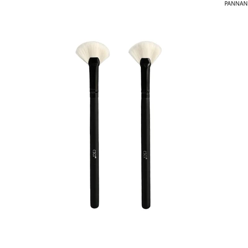 Pennello per trucco, ventaglio, fard lucido, polvere residua, ombretto, contorno occhi, 2 poli lunghi.