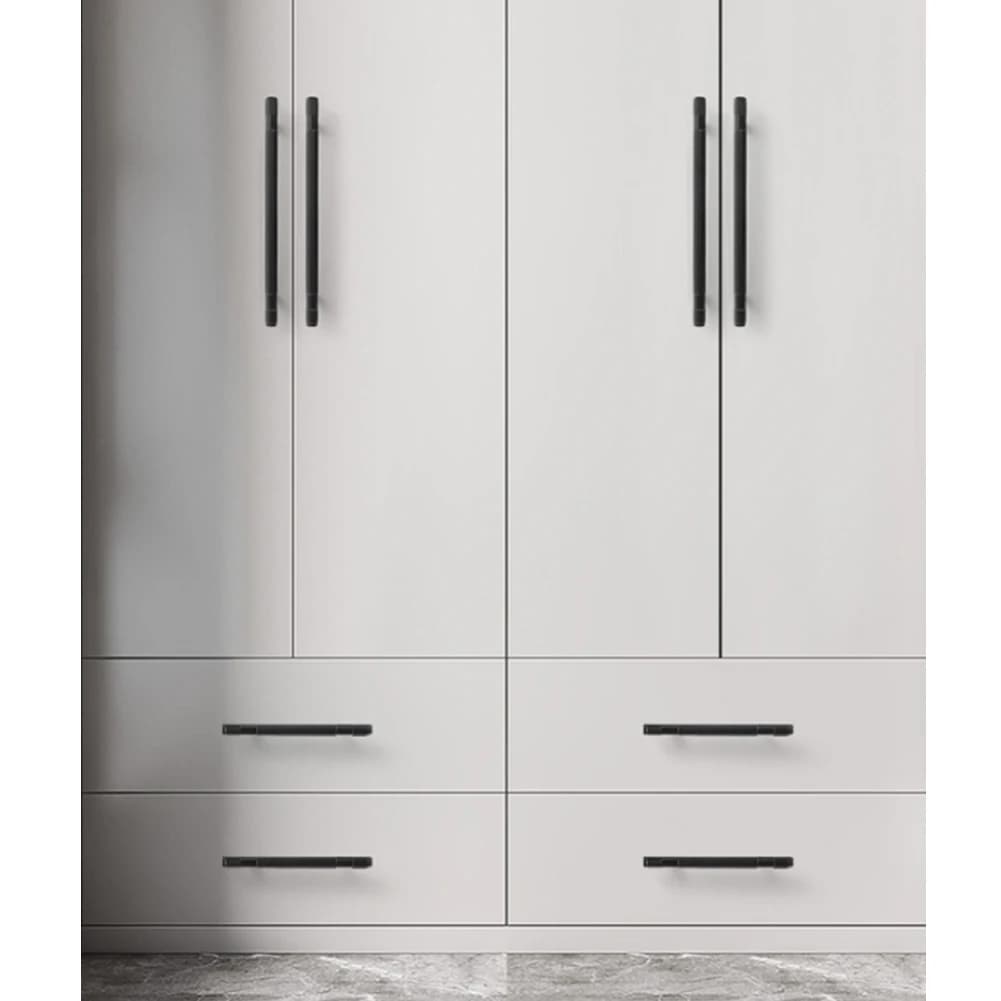 Maniglia con barra a T zigrinata in lega di alluminio antiruggine, design dalla struttura per un uso confortevole, adatta per porte o cassetti di spessore 20 mm