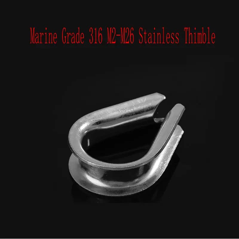 Grado marino 316 acciaio inossidabile M2/3/4/6/8/10/12/14/16/26mm fascette fermacavi per funi metalliche ditali