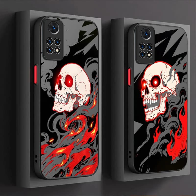 Horror Fashion Skull Case For Xiaomi Redmi Note 14 13 12 11 Pro Plus 5G 12S 11S 10S 10 9 Redmi 14C 13C 12C 12 4G A3 A3X Cover