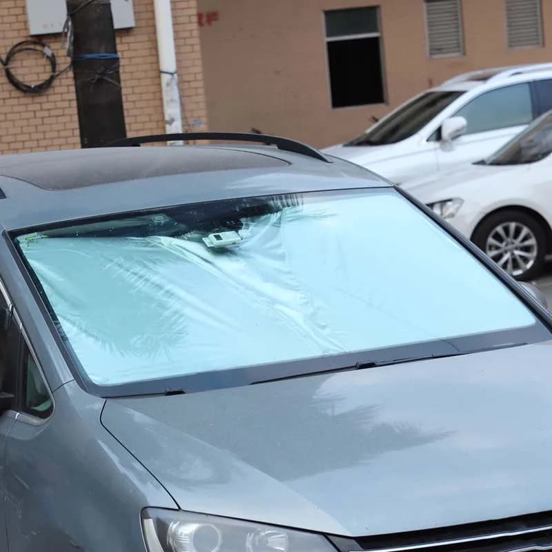 Nastro d'argento Auto Parabrezza Anteriore Parasole Protezione Solare Visiera Parasole Interni Accessori Auto Per Volkswagen Sharan 2012-2019