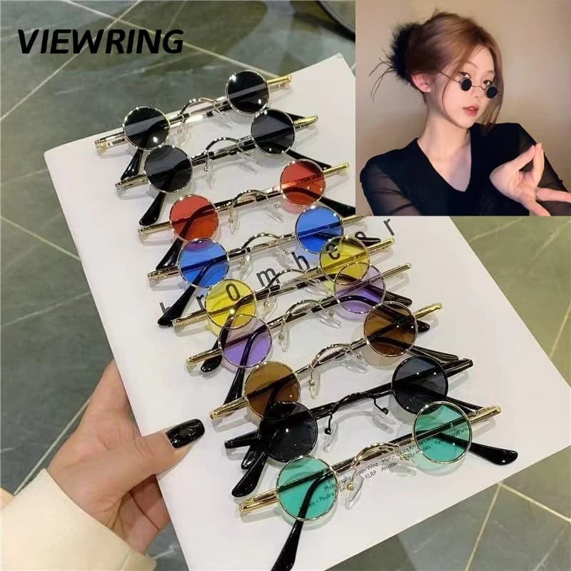 Aesthetic Shades Sunglasses UV400 for Women/Men Metal Frame Eyeglasses Colour Fashion Eyewear