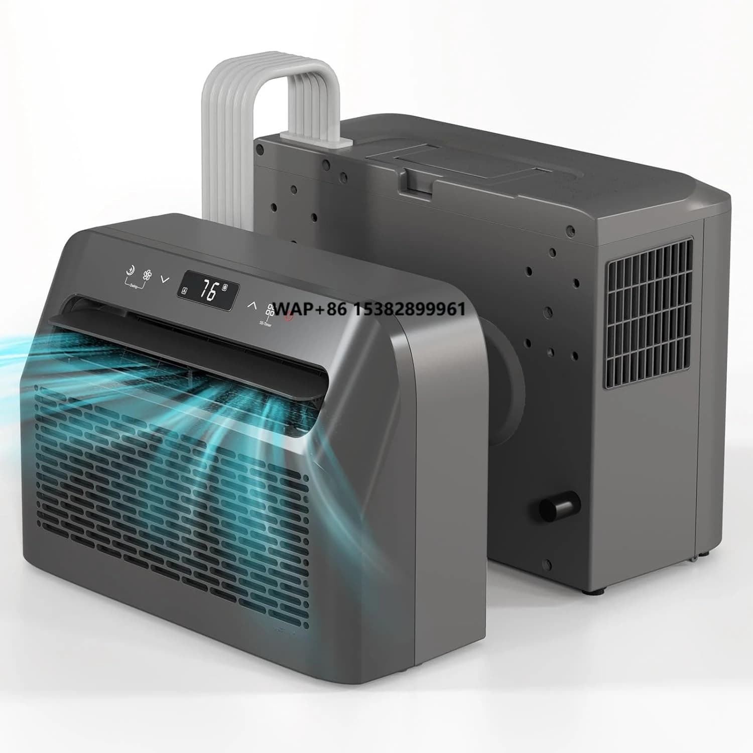 Condizionatore d'aria per finestra di camper, 6500 BTU, raffredda fino a 120 piedi quadrati, unità AC 4-in-1 con telecomando, adatto per camper e officine domestiche