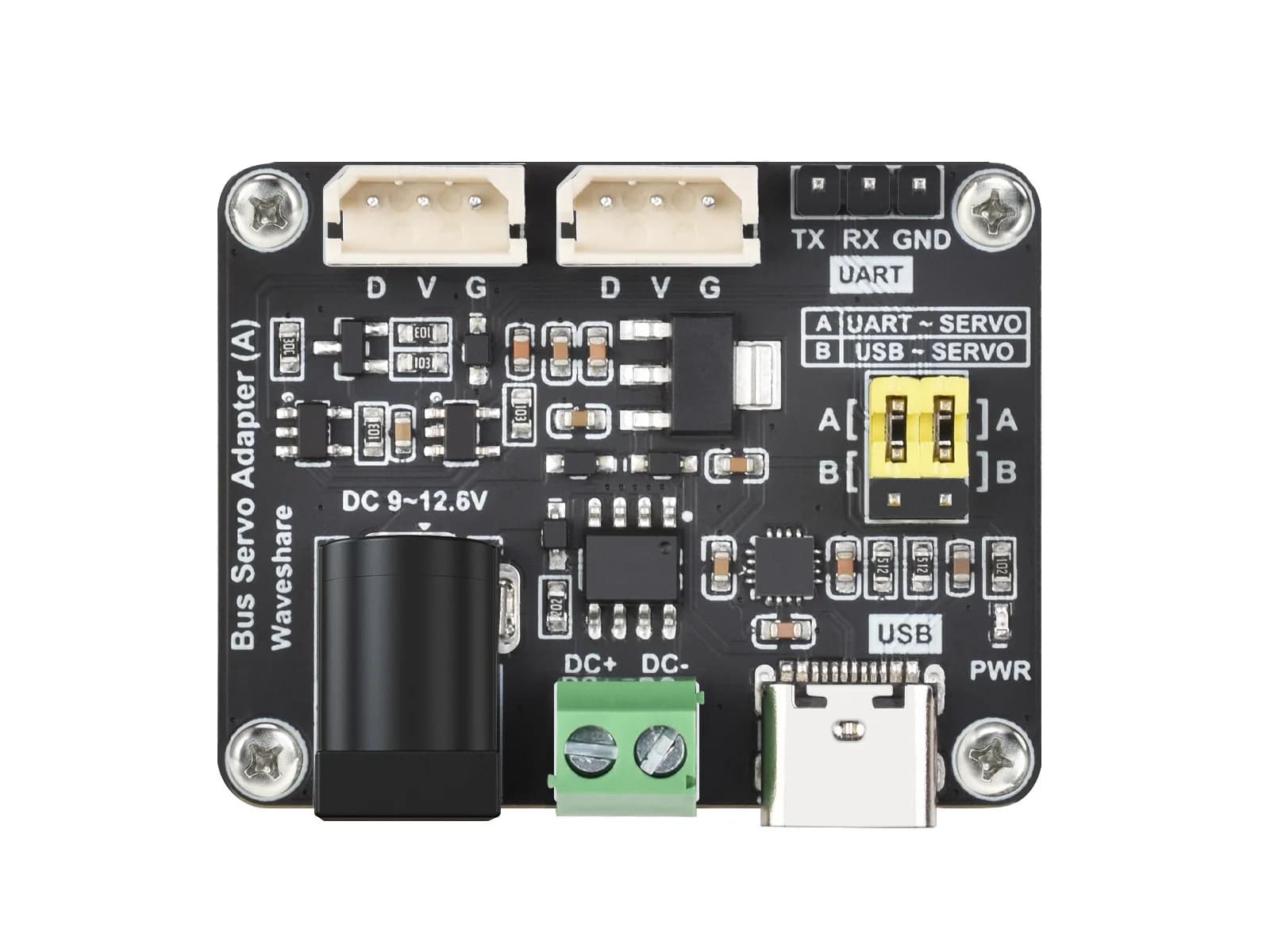 Waveshare serial bus servo drive card, integrates servo power supply and servo controller for Raspberry Pi/Arduino/ ESPRIT