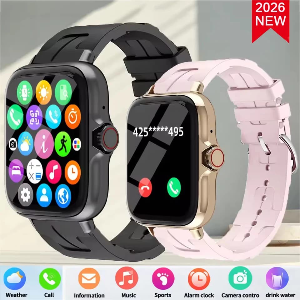 Women's Smart Outdoor Sports Watch, 1.83" HD Screen, Custom dial, Health Monitoring, Bluetooth Calls, Men's Smartwatch