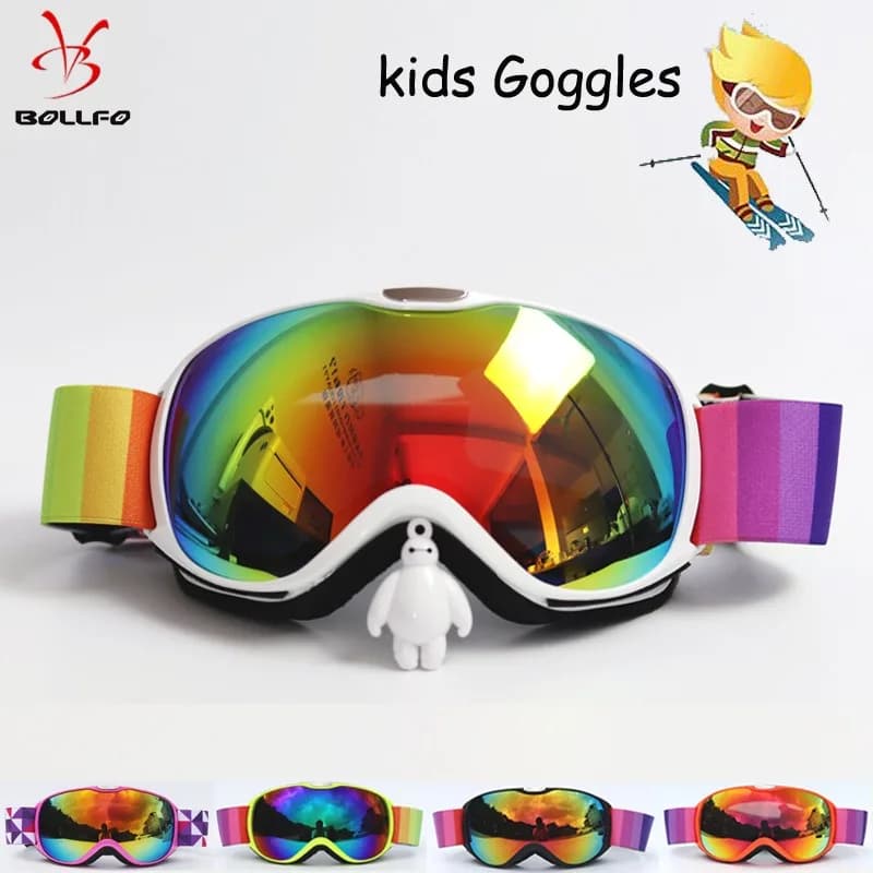 Double Layer Ski Goggles Wide View Adjustable Elastic Strap Colorful Snow Glasses for Skiing Snowboarding Winter Sports
