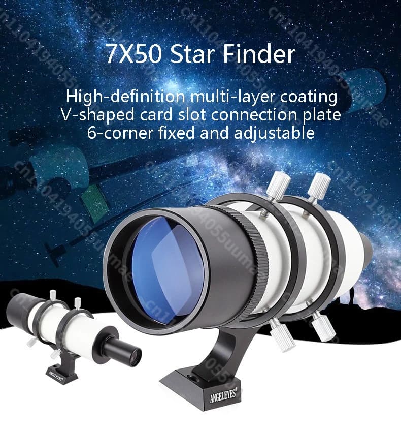 1PC 7x50 Tubo ottico Star Finder con staffa di montaggio nera/bianca/rossa Guida al cannocchiale Accessori per telescopio astronomico