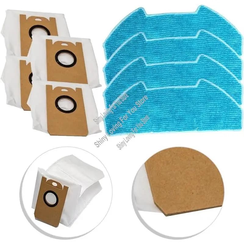 HIM-Per accessori per aspirapolvere robot Redkey R10: parti di ricambio, include salviette in microfibra e collezione di set di sacchetti per la polvere