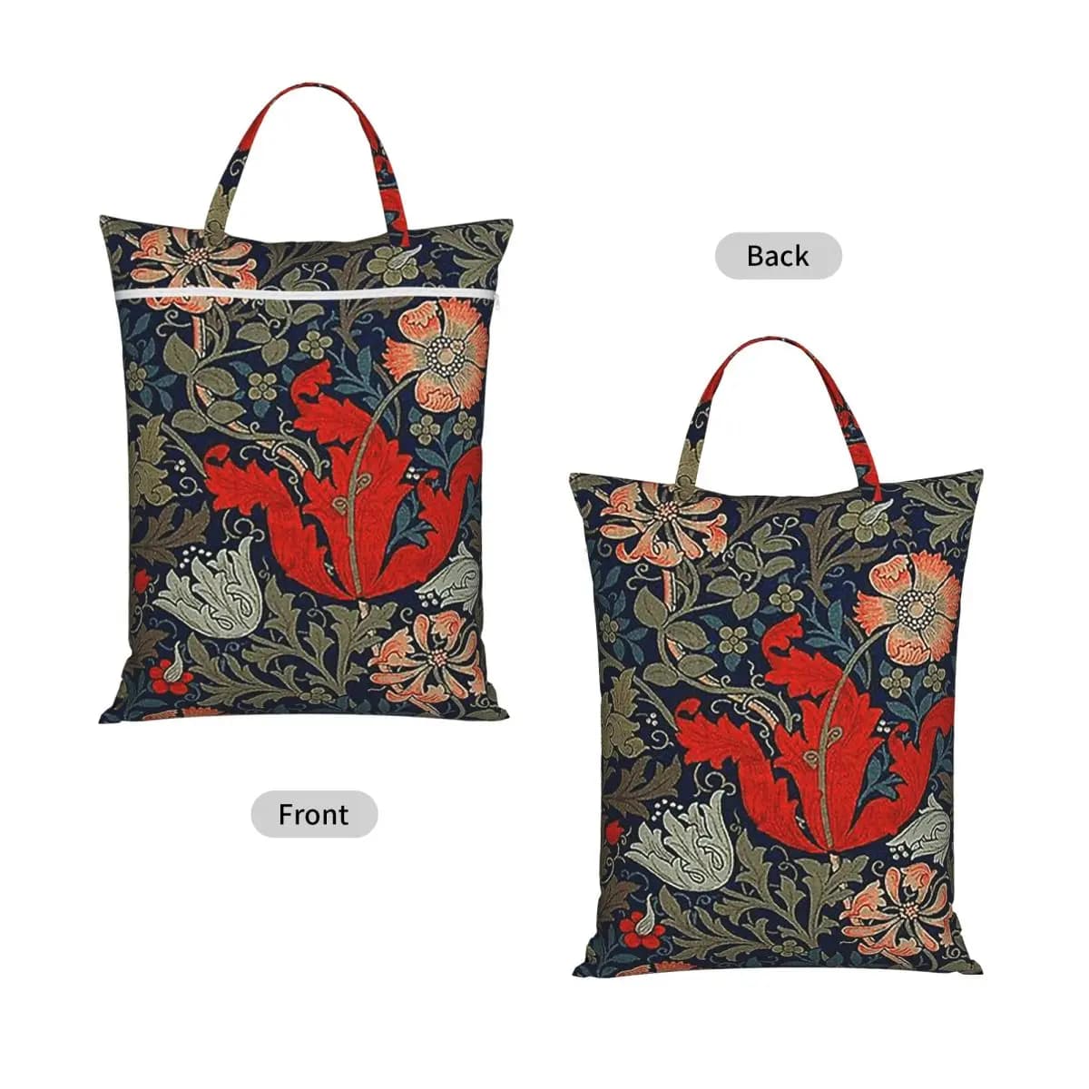 William Morris Compton Travel Laundry Bag Waterproof Reusable Dirty Clothes Pouch Gym Yoga Camping Washing Basket