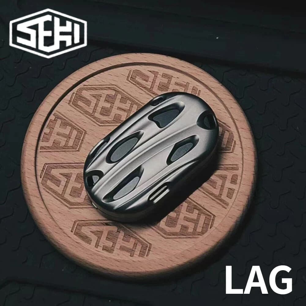 Il cursore magnetico Fidget SEKI EDC LAG ruota sinistra e destra 360 ° Push Slider in acciaio inossidabile Fidget Toys Design originale per adulti
