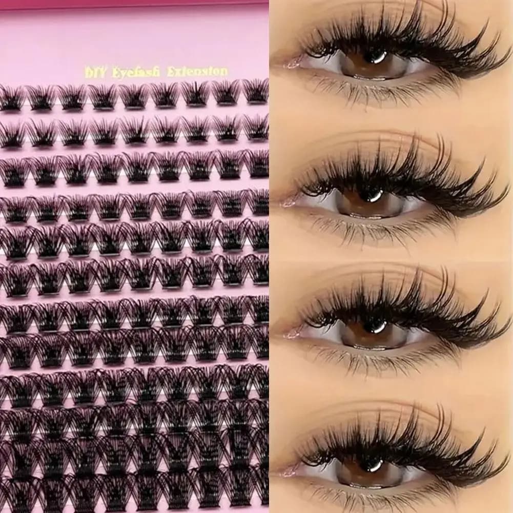 Fake Eyelash Set Extend individual cluster eyelashes with glue to remove seal Eye makeup tools Individual eyelash cluster