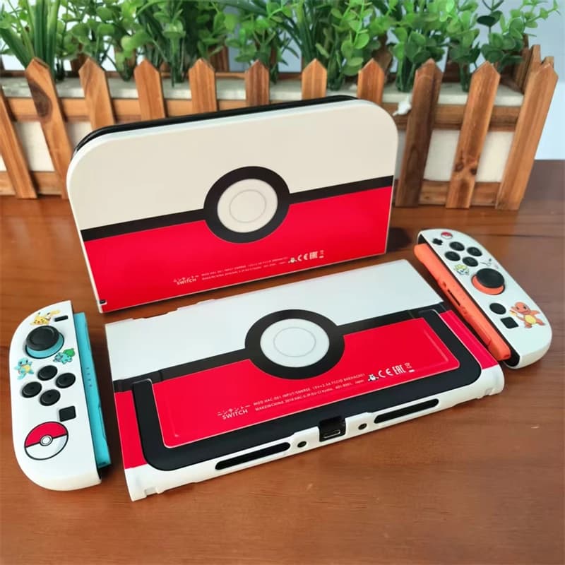 Custodia protettiva per Switch 2 (2025), protezione per PC rigida + TPU Anime Pokemon, custodia base per stazione dock TV per Nintendo Switch 2