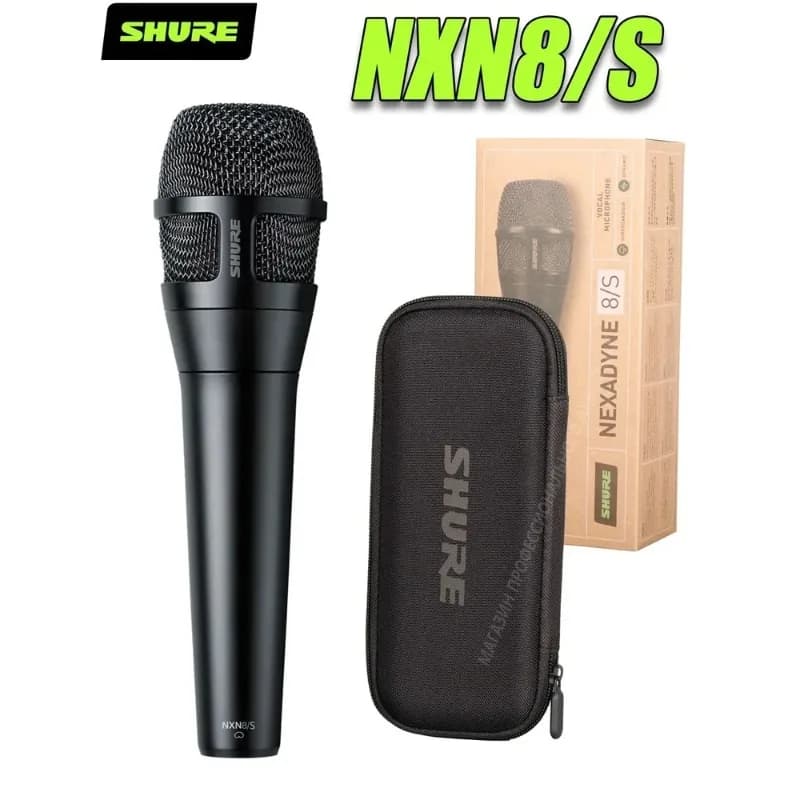 Microfono Dinamico Supercardioide Professionale Shure NXN8/S per Voce dal Vivo, Karaoke e Performance, con Custodia per il Trasporto