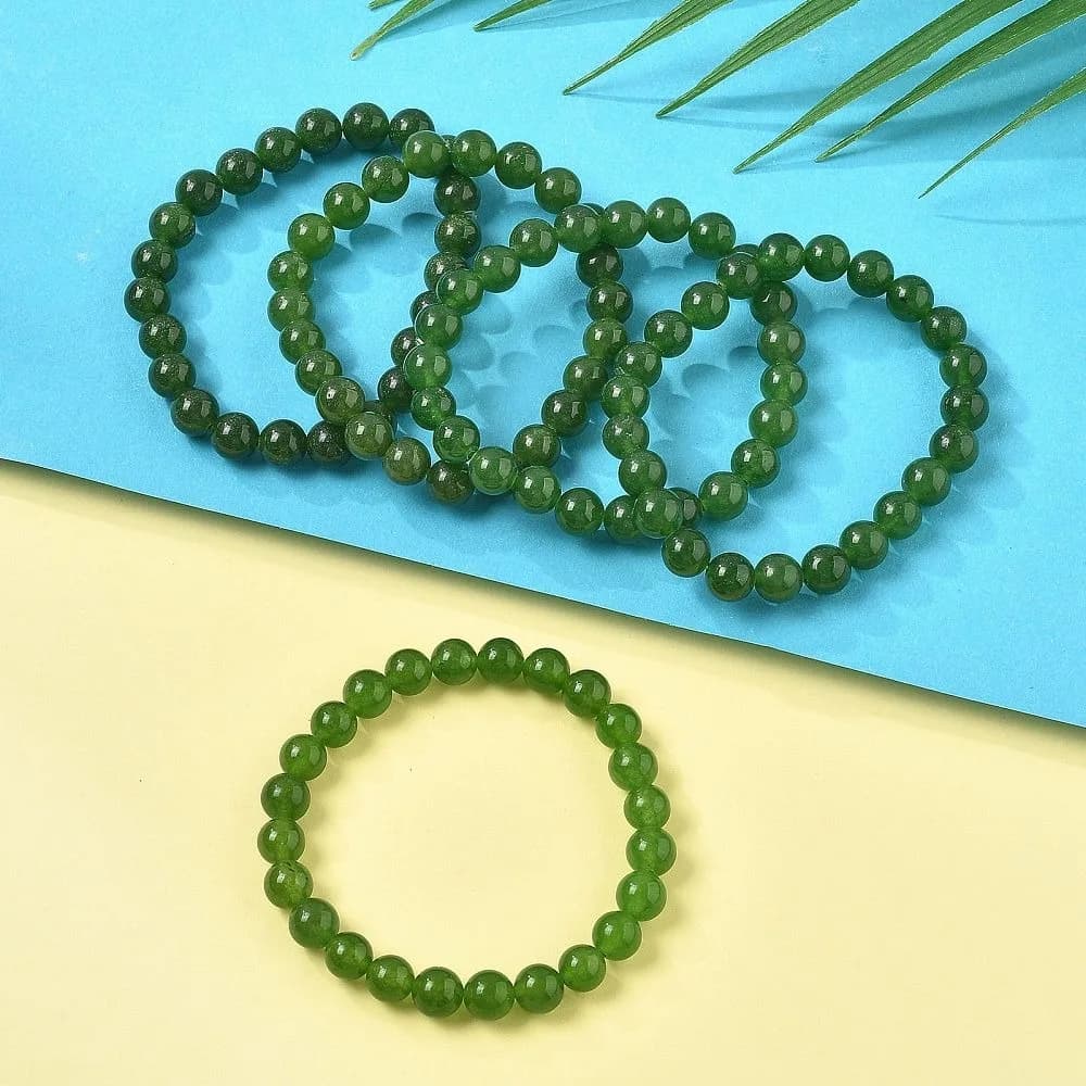 1pc TaiWan Bead Stretch Bracelets Round Dyed 2-1/8 inch~2-3/8 inch(5.5~6cm) Bead: 8mm